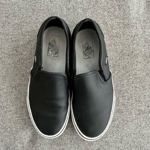 Perforated leather vans